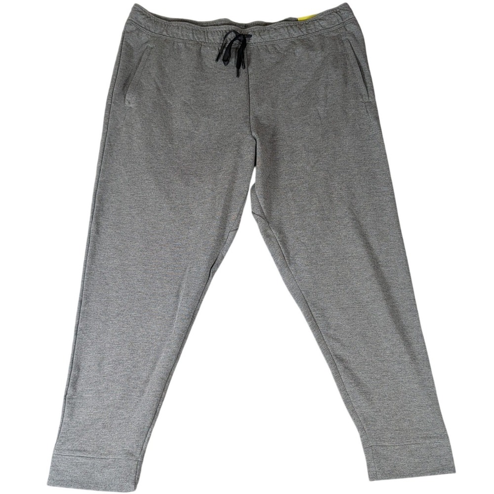 All in Motion Mens Heather Gray Tapered Jogger Pants Moisture Wicking Stretch
